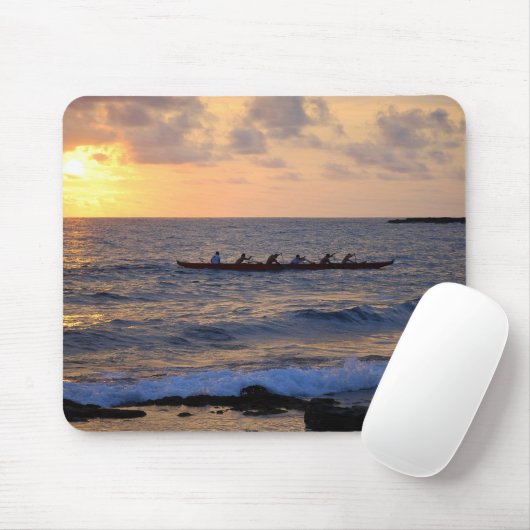 Kailua-Kona Outrigger Canoe Sunset Mousepad Muismat (Met muis)