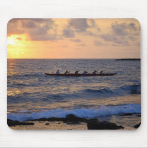 Kailua-Kona Outrigger Canoe Sunset Mousepad Muismat