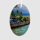 Kailua Kona Pier Hawaii 2 Photo & Year Ornament (voorkant)