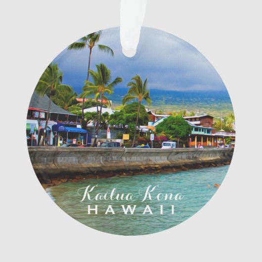 Kailua Kona Pier Hawaii 2 Photo & Year Ornament (voorkant)