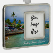 Kailua Kona Pier, Hawaii Island Photography Verzilverd Omlijst Ornament (Rechts)