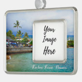 Kailua Kona Pier, Hawaii Island Photography Verzilverd Omlijst Ornament (Links)
