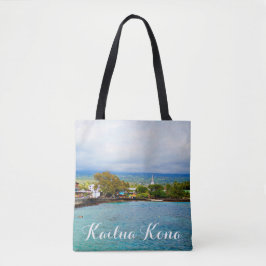 Kailua Kona Pier Hawaii Oil Paint Digital Art Tote Bag