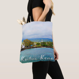 Kailua Kona Pier Hawaii Oil Paint Digital Art Tote Bag