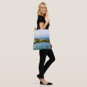 Kailua Kona Pier Hawaii Oil Paint Digital Art Tote Bag (Op model)