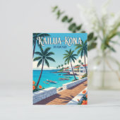 Kailua-Kona Town Hawaï Briefkaart (Staand voorkant)