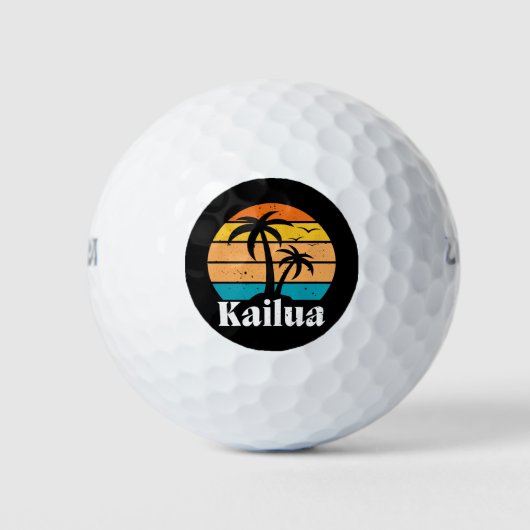 Kailua Retro Vintage Golfballen (Voorkant)