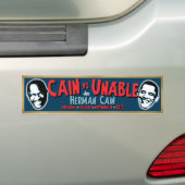 Kain vs Onbekwaam - Herman Cain President Bumpersticker (Op auto)