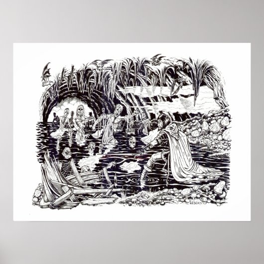 Kaine en het meer van de doden – Tracy Lesch Poster (Voorkant)