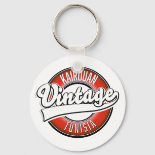 Kairouan Tunesië vintage stijl logo Sleutelhanger