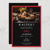 Kaiseki Japanse Private Chef Red Script Verjaardag Kaart (Voorkant / Achterkant)