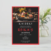 Kaiseki Private Chef Japanse mijlpaal verjaardag Kaart (Staand voorkant)