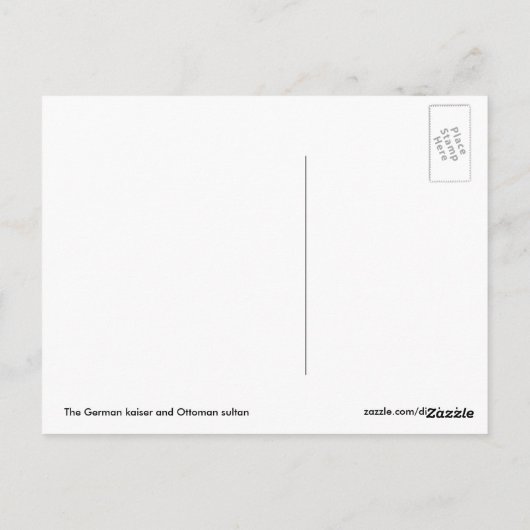 Kaiser en Sultan Briefkaart (Achterkant)