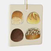 Kaiser Pumpernickel Sandwich Bread Dinner Rolls Keramisch Ornament (Rechts)