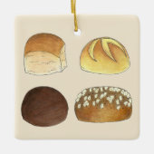 Kaiser Pumpernickel Sandwich Bread Dinner Rolls Keramisch Ornament (Voorkant)