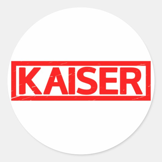 Kaiser Stamp Ronde Sticker (Voorkant)
