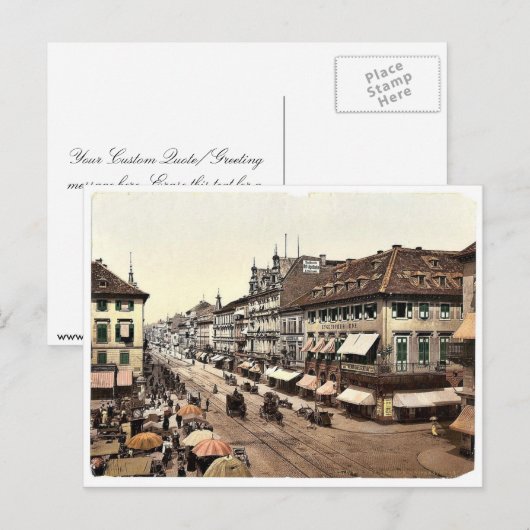 Kaiser Strasse, Karlsruhe, Baden, Duitsland klassi Briefkaart (Voorkant / Achterkant)