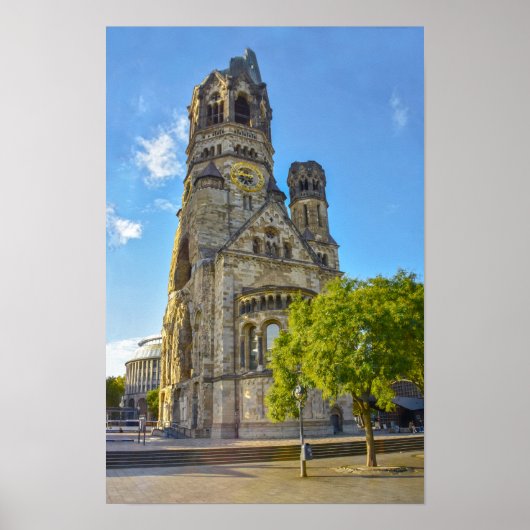 Kaiser Wilhelm-herdenkingskerk Ruïne, Berlijn Poster (Voorkant)