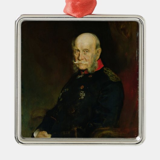 Kaiser Wilhelm I , 1888 Metalen Ornament (Voorkant)