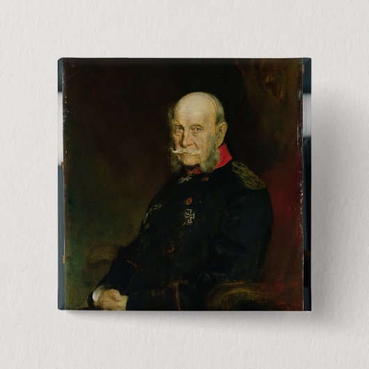 Kaiser Wilhelm I , 1888 Vierkante Button 5,1 Cm (Voorkant)