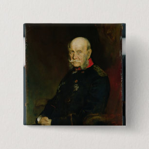 Kaiser Wilhelm I , 1888 Vierkante Button 5,1 Cm