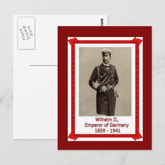 Kaiser Wilhelm II 1859-1941 Briefkaart (Voorkant / Achterkant)