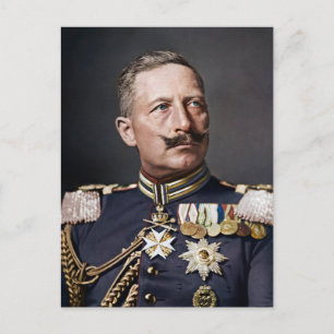 Kaiser Wilhelm II 1908 gekleurd Briefkaart