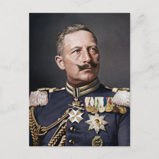 Kaiser Wilhelm II 1908 gekleurd Briefkaart
