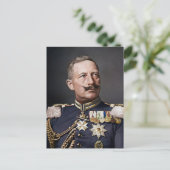 Kaiser Wilhelm II 1908 gekleurd Briefkaart (Staand voorkant)