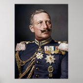 Kaiser Wilhelm II 1908 gekleurd Poster (Voorkant)