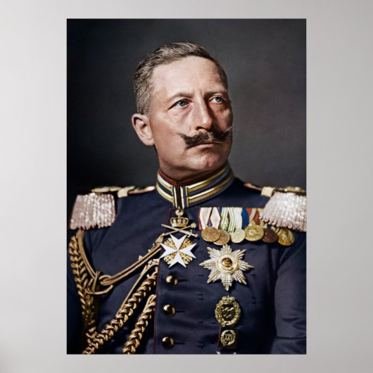 Kaiser Wilhelm II 1908 gekleurd Poster (Voorkant)