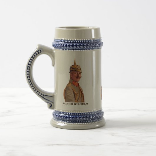 Kaiser Wilhelm II Beer Stein Bierpul (Links)