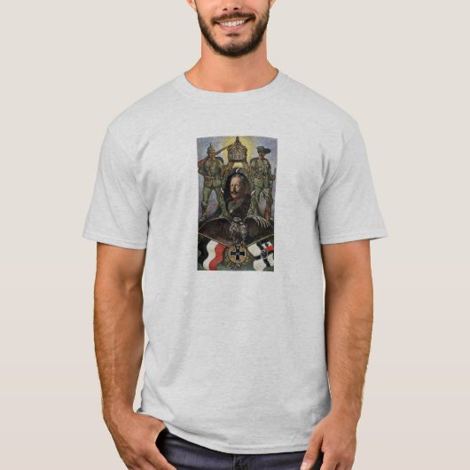 Kaiser Wilhelm II - Duits briefkaart van propagand T-shirt (Voorkant)