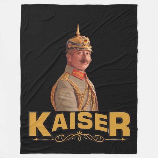 Kaiser Wilhelm II, keizer van Duitsland Fleece Deken (Voorkant)