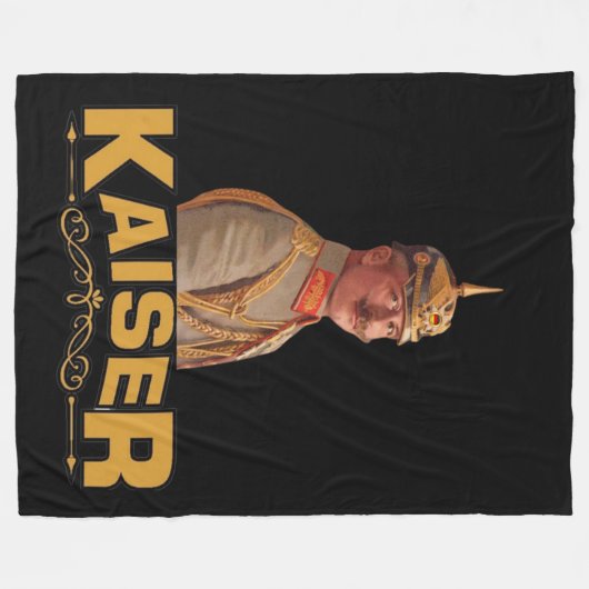 Kaiser Wilhelm II, keizer van Duitsland Fleece Deken (Voorkant (Horizontaal))