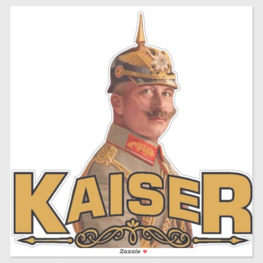 Kaiser Wilhelm II, keizer van Duitsland Sticker (Vel)