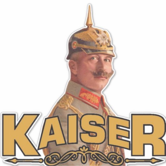 Kaiser Wilhelm II, keizer van Duitsland Sticker (Voorkant)