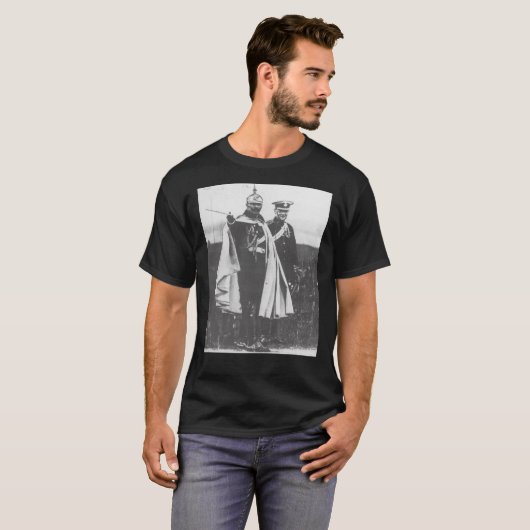 Kaiser Wilhelm II met een jonge Winston Churchill  T-shirt (Voorkant volledig)