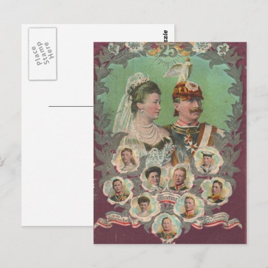 KAISER WILHELM II met zijn gezin #019D Briefkaart (Voorkant / Achterkant)