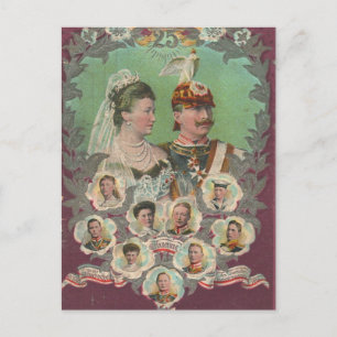 KAISER WILHELM II met zijn gezin #019D Briefkaart