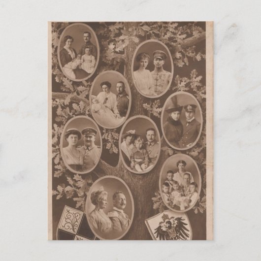 KAISER WILHELM II met zijn gezin #024D Briefkaart (Voorkant)