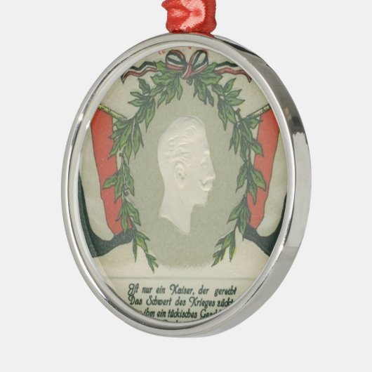Kaiser Wilhelm II Metalen Ornament (Links)
