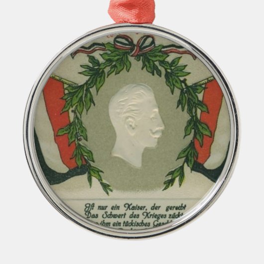 Kaiser Wilhelm II Metalen Ornament (Voorkant)
