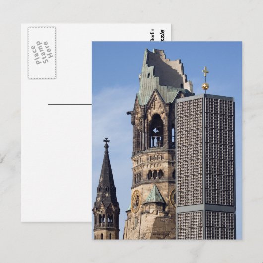 Kaiser Wilhelm Memorial Church in Berlijn Briefkaart (Voorkant / Achterkant)