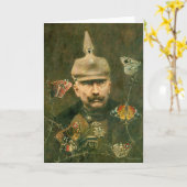 Kaiser Wilhelm Surreal Greetings Kaart (Gele Bloem)