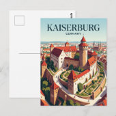 Kaiserburg Duitsland Briefkaart (Voorkant / Achterkant)
