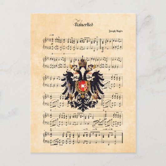 Kaiserlied, Oostenrijkse keizersnede Briefkaart (Voorkant)