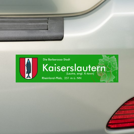 Kaiserslautern 4 bumpersticker (Op auto)