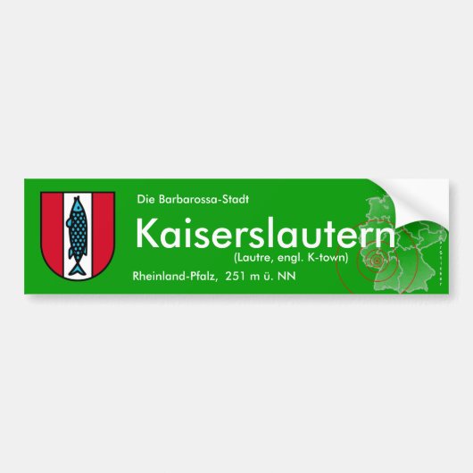 Kaiserslautern 4 bumpersticker (Voorkant)