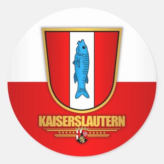 Kaiserslautern Ronde Sticker (Voorkant)